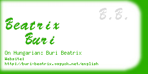 beatrix buri business card